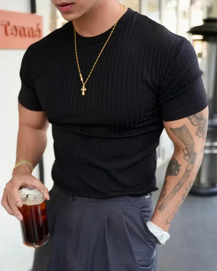 Callum | Round Neck Stretch T-Shirt