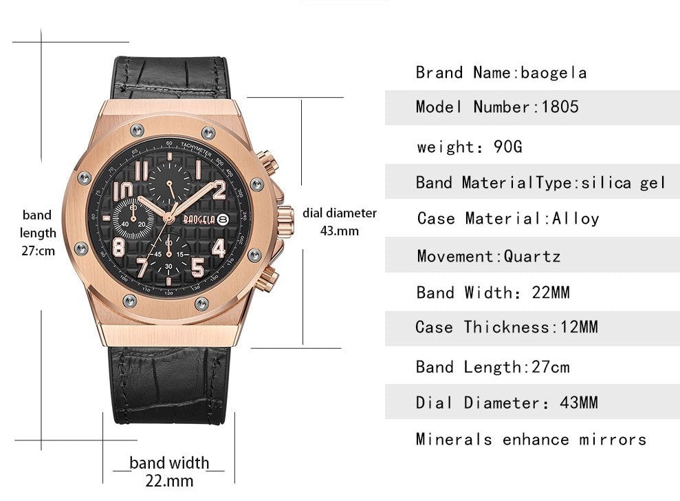 Stylish Casual Chronograph Watch