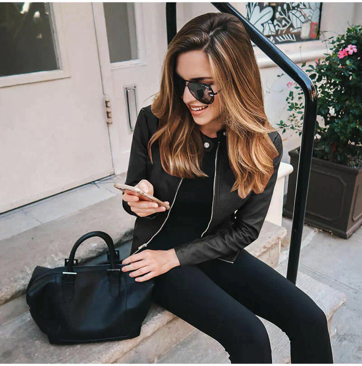 Hazel | Italian leather jacket