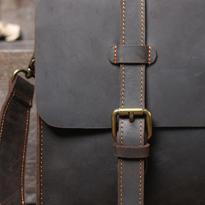 Wyatt | Leather Courier Backpack