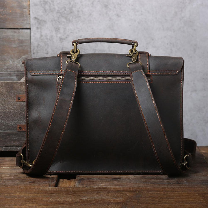 Wyatt | Leather Courier Backpack
