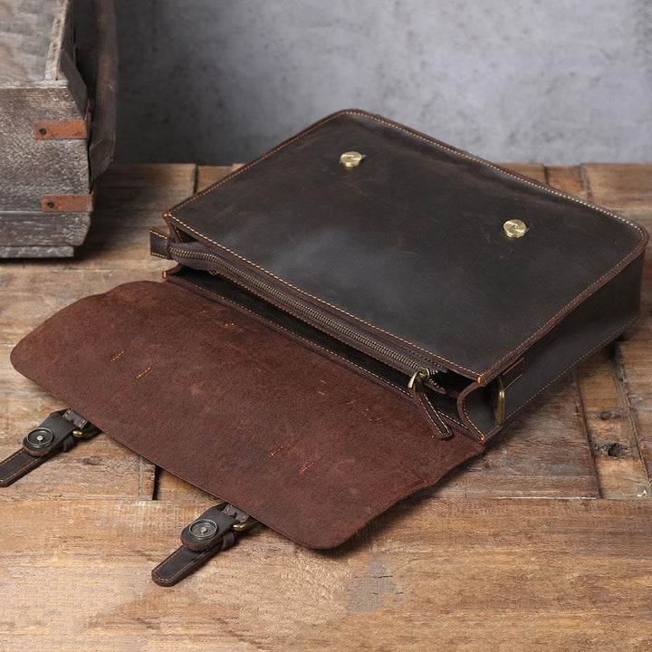 Wyatt | Leather Courier Backpack