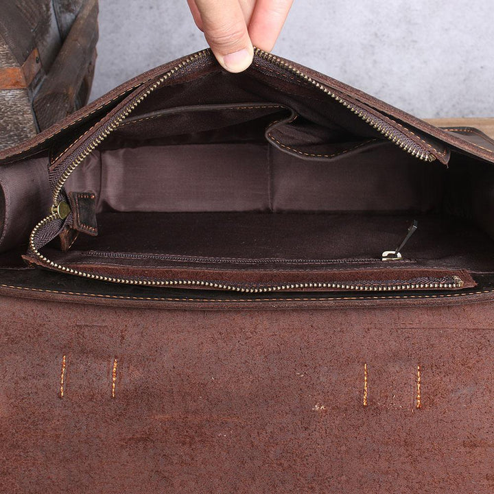 Wyatt | Leather Courier Backpack