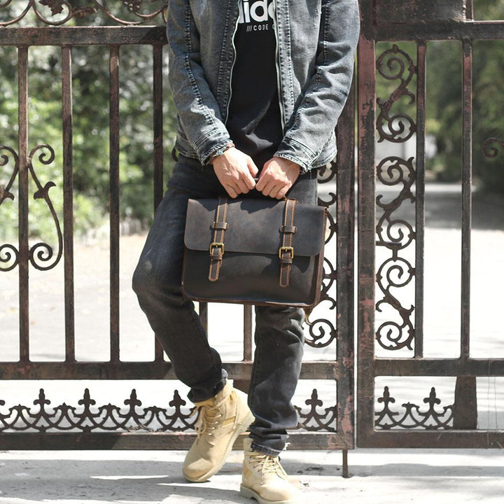 Wyatt | Leather Courier Backpack