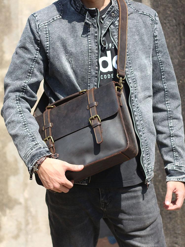 Wyatt | Leather Courier Backpack