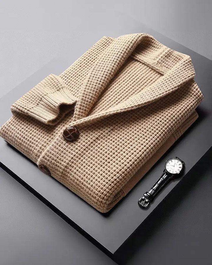 Wayne | Lapel Button Cardigan Sweater