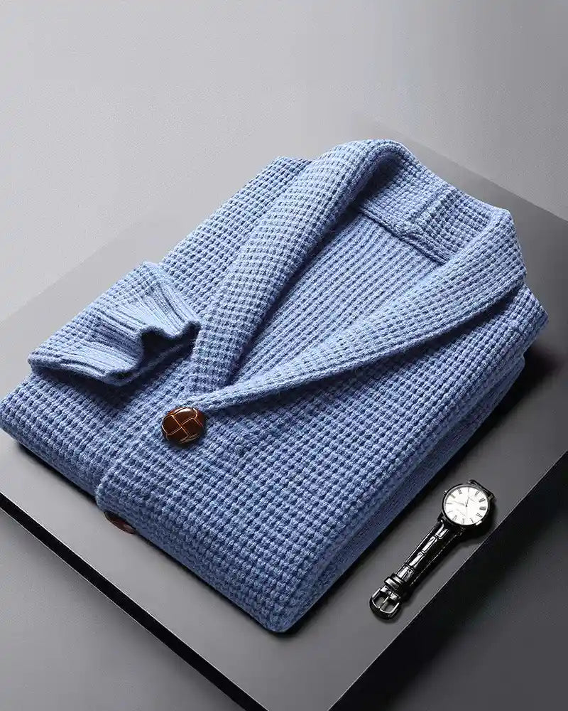 Wayne | Lapel Button Cardigan Sweater