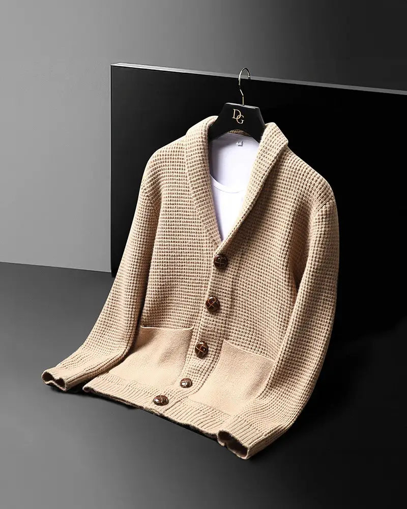 Wayne | Lapel Button Cardigan Sweater