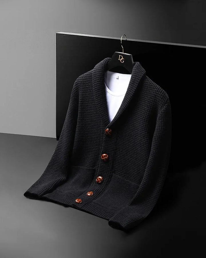 Wayne | Lapel Button Cardigan Sweater
