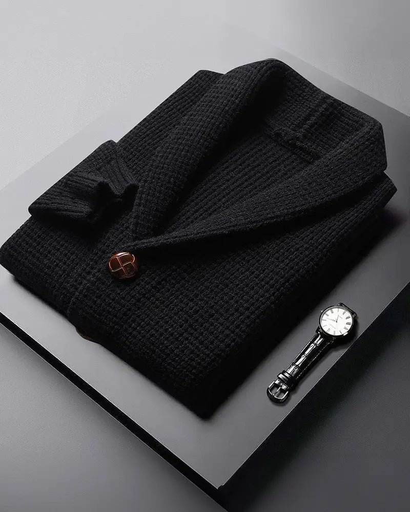 Wayne | Lapel Button Cardigan Sweater