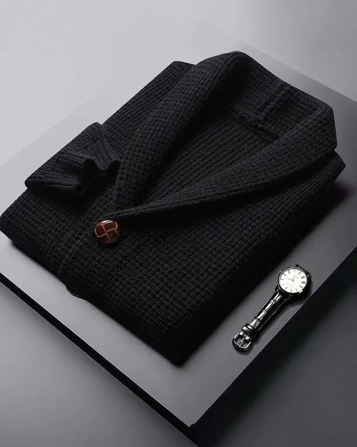 Wayne | Lapel Button Cardigan Sweater