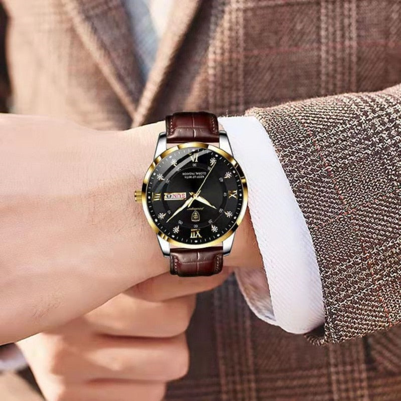 Men's Waterproof LED Timepiece