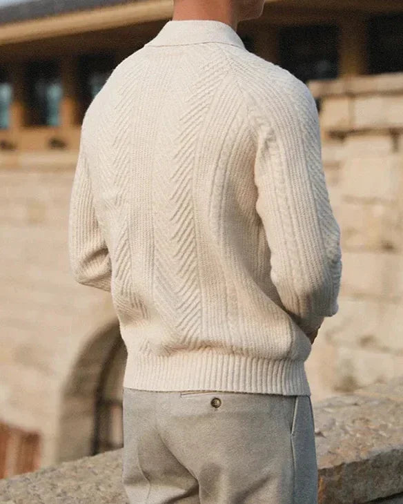 Ellis | Long Sleeve Knitted Polo