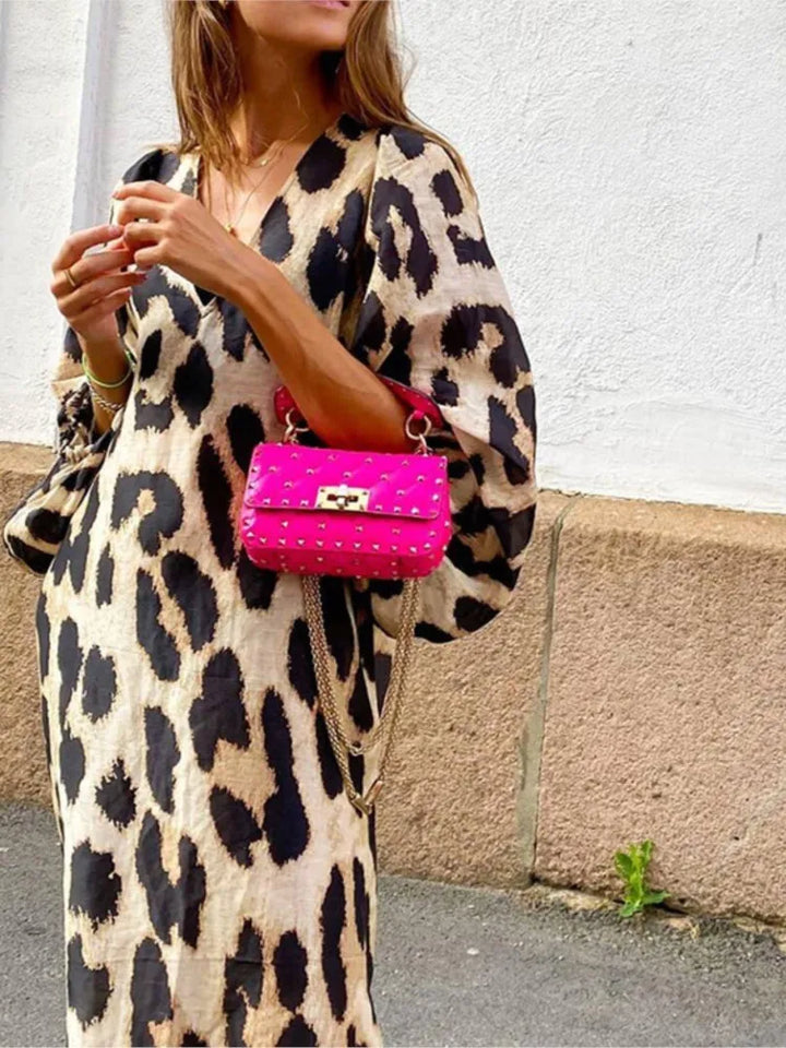 Lisanne | Animal Print Dress in Leopard Design