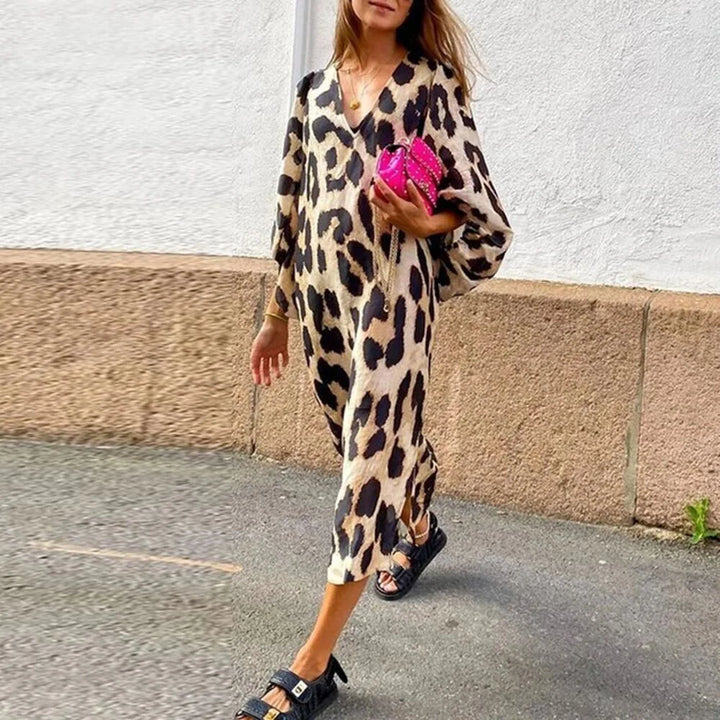 Lisanne | Animal Print Dress in Leopard Design