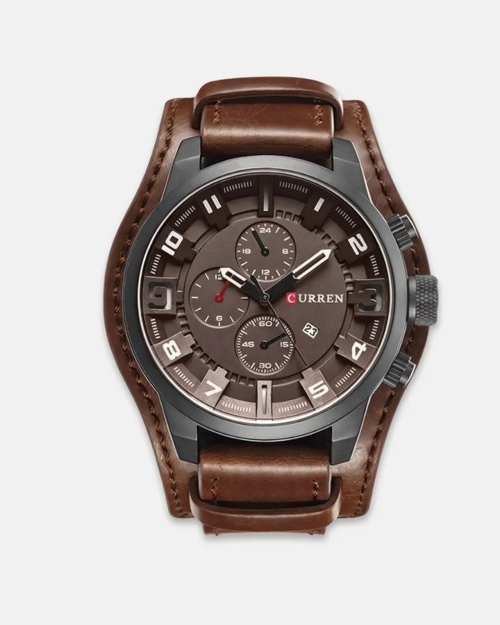 Thorne | Chronograph Watch with Leather Strap