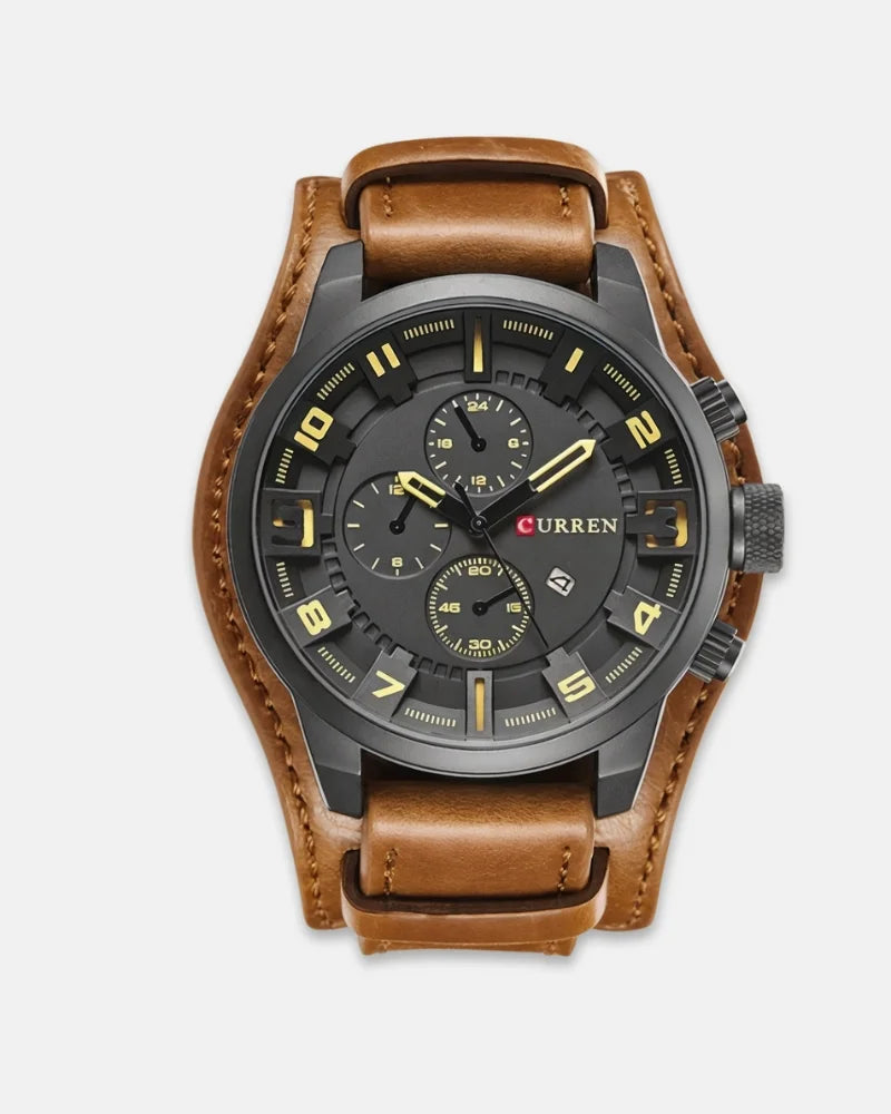 Thorne | Chronograph Watch with Leather Strap