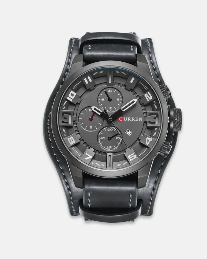 Thorne | Chronograph Watch with Leather Strap
