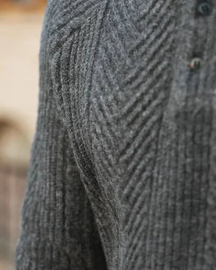 Ellis | Long Sleeve Knitted Polo