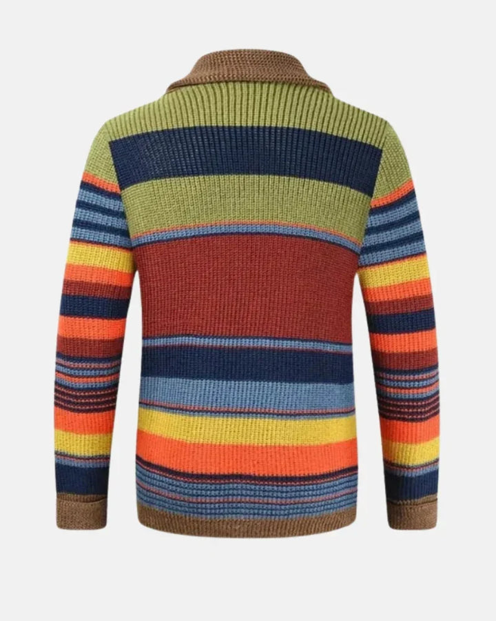 Elijah | Color Blocking Lapel Sweater