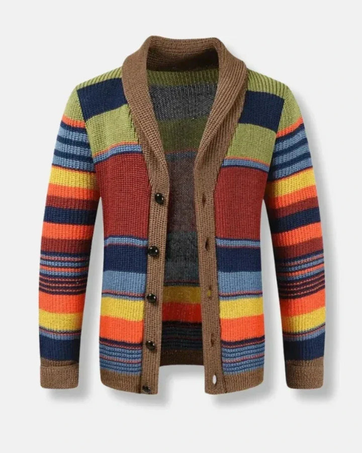 Elijah | Color Blocking Lapel Sweater