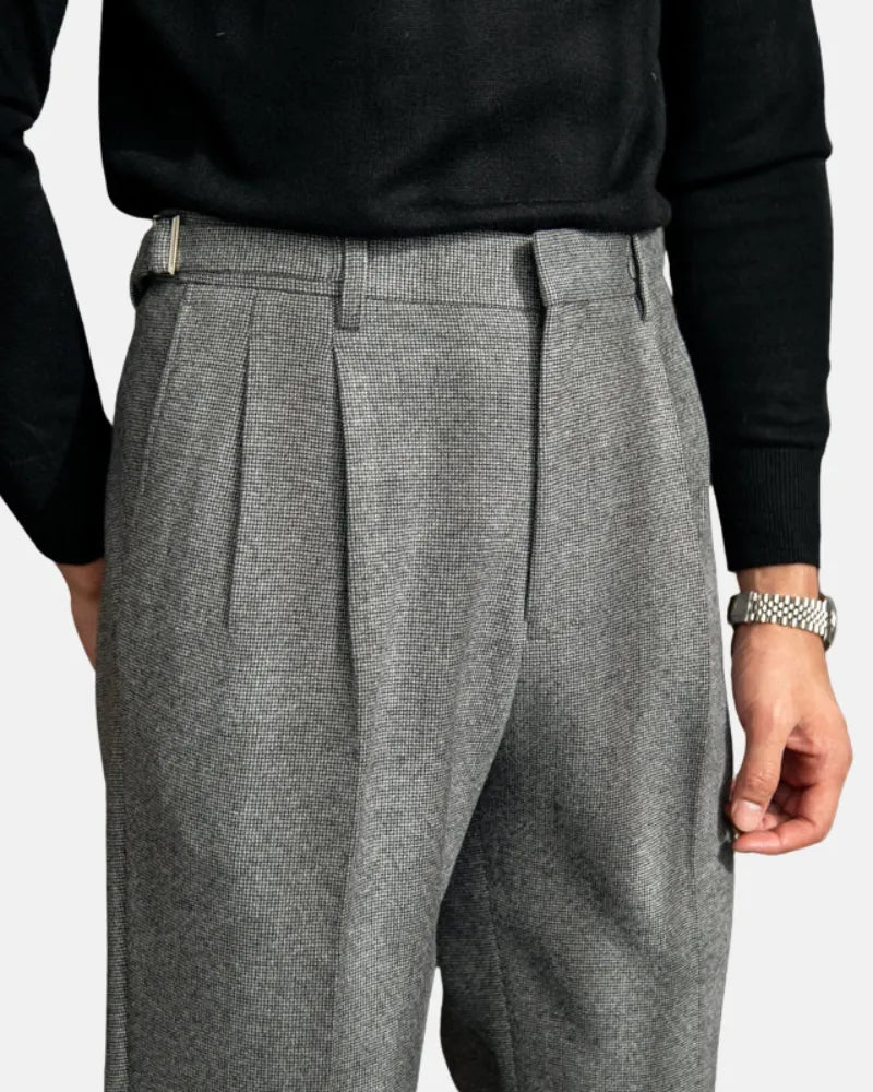 Carlo | High Waist Straight Leg Trousers