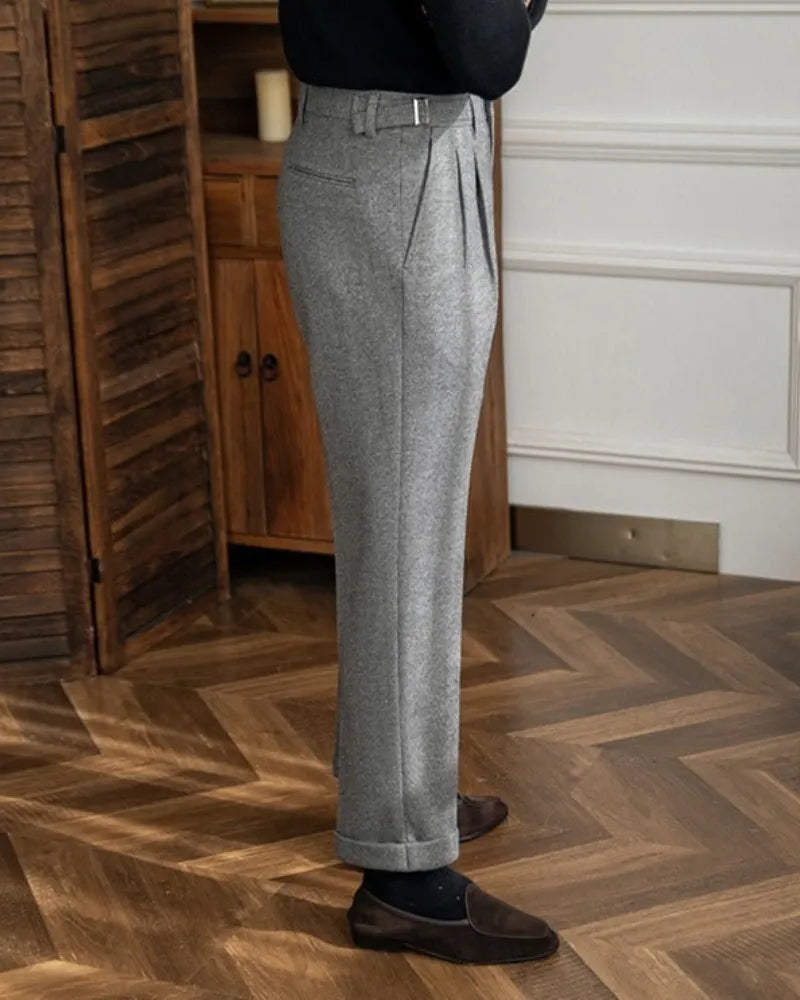 Carlo | High Waist Straight Leg Trousers