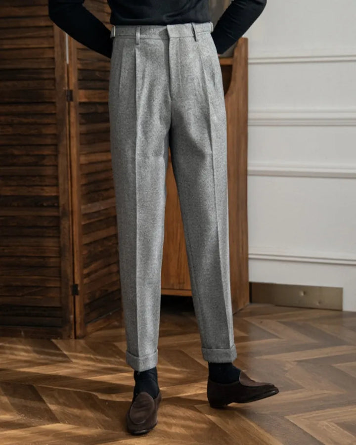 Carlo | High Waist Straight Leg Trousers