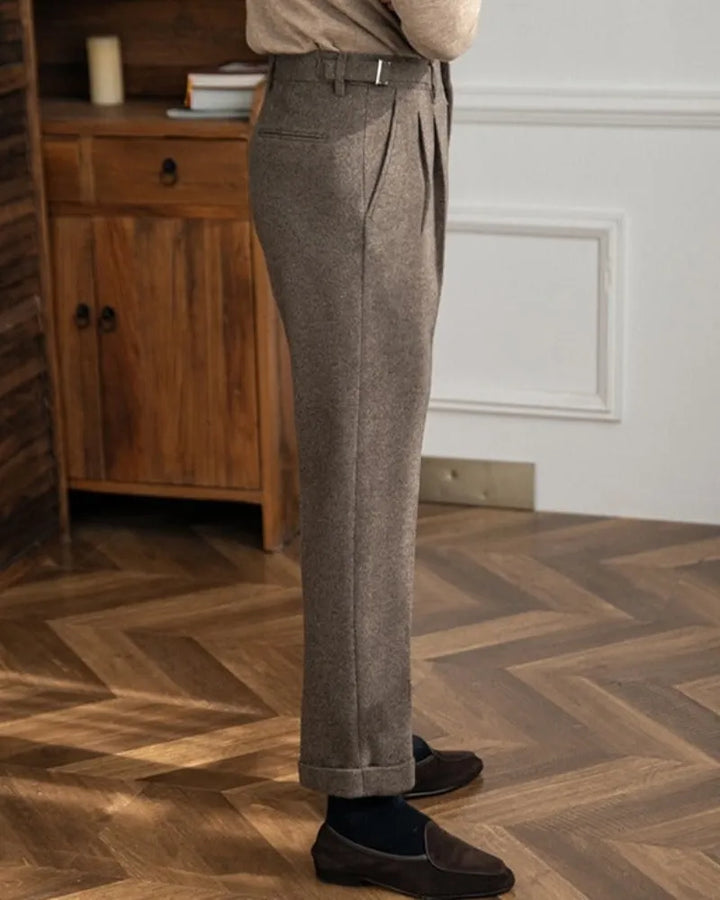 Carlo | High Waist Straight Leg Trousers