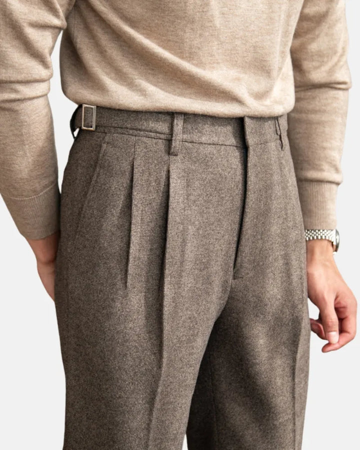 Carlo | High Waist Straight Leg Trousers