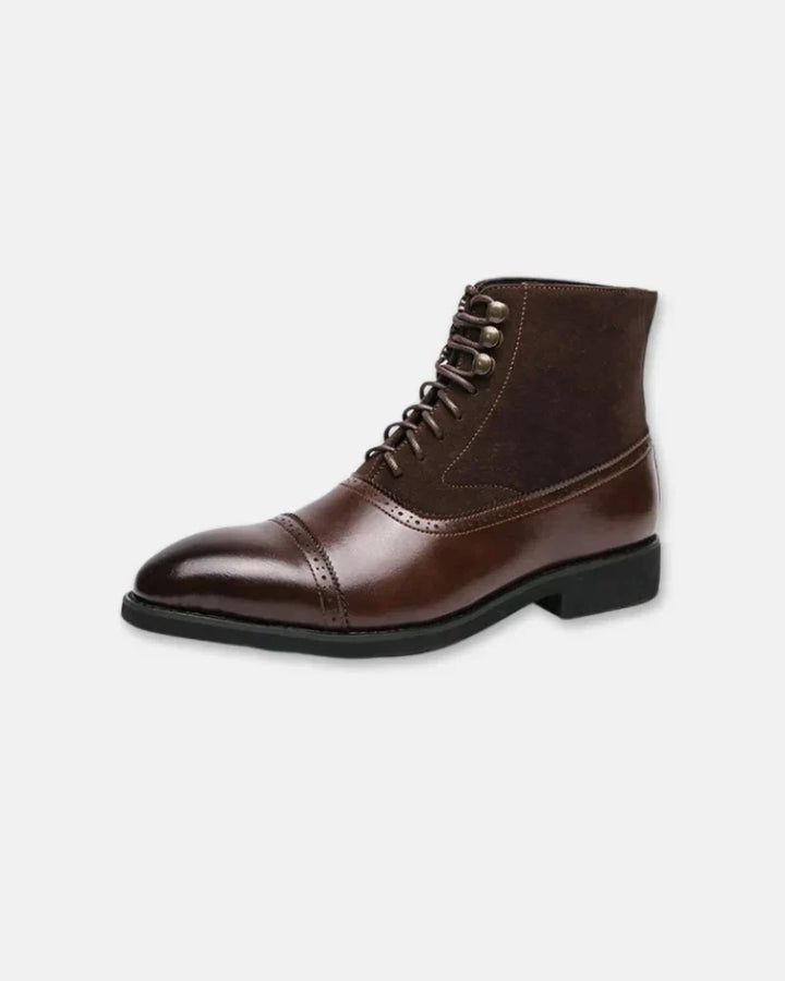 Elwood | Leather Lace-Up Ankle Boots