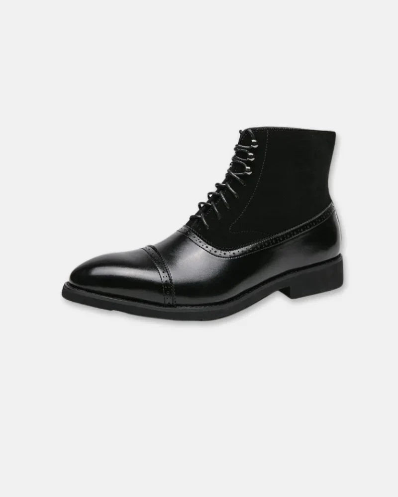 Elwood | Leather Lace-Up Ankle Boots