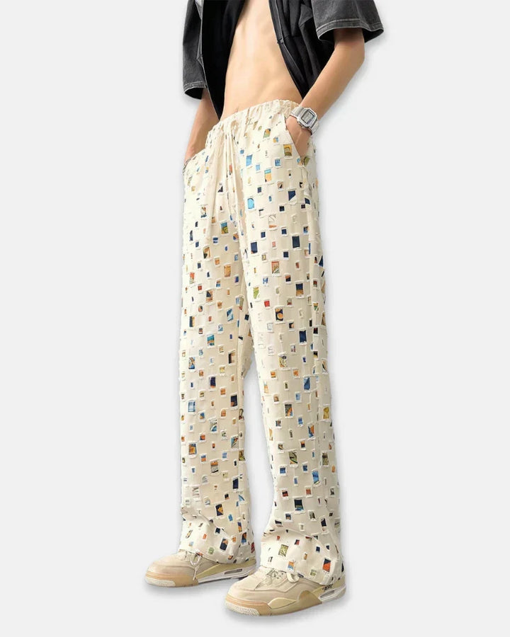 Lucian | Plaid Ripped Trousers