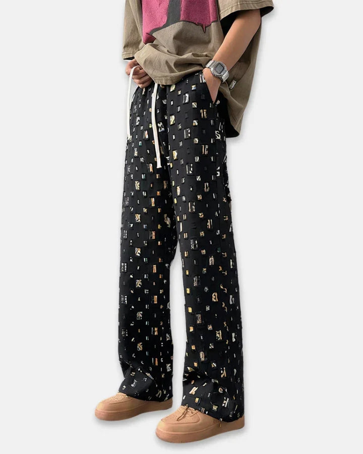 Lucian | Plaid Ripped Trousers