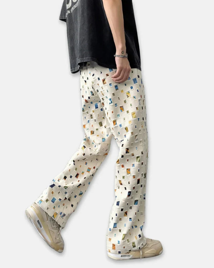 Lucian | Plaid Ripped Trousers