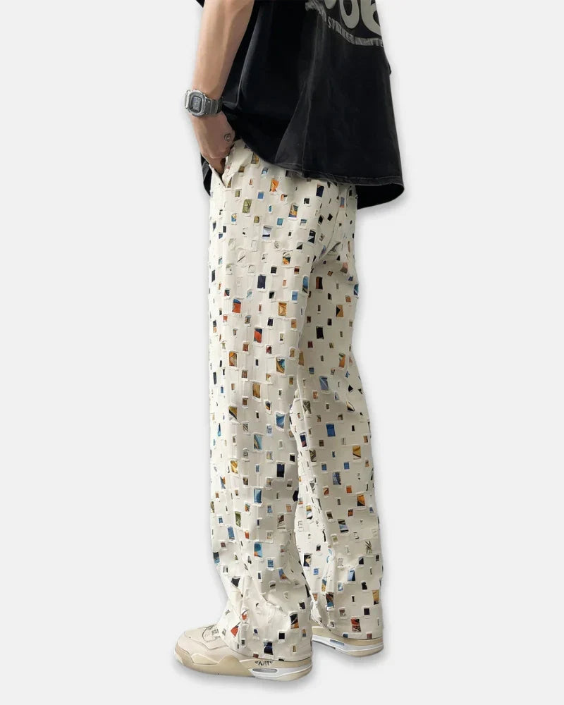 Lucian | Plaid Ripped Trousers