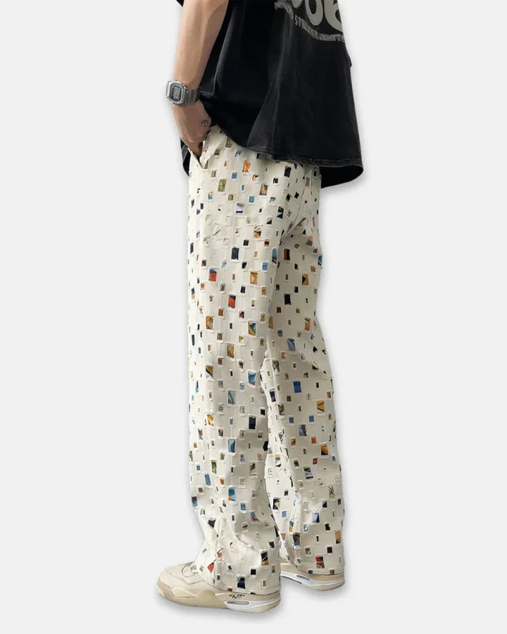 Lucian | Plaid Ripped Trousers