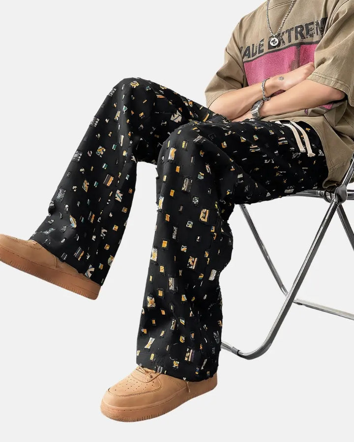 Lucian | Plaid Ripped Trousers