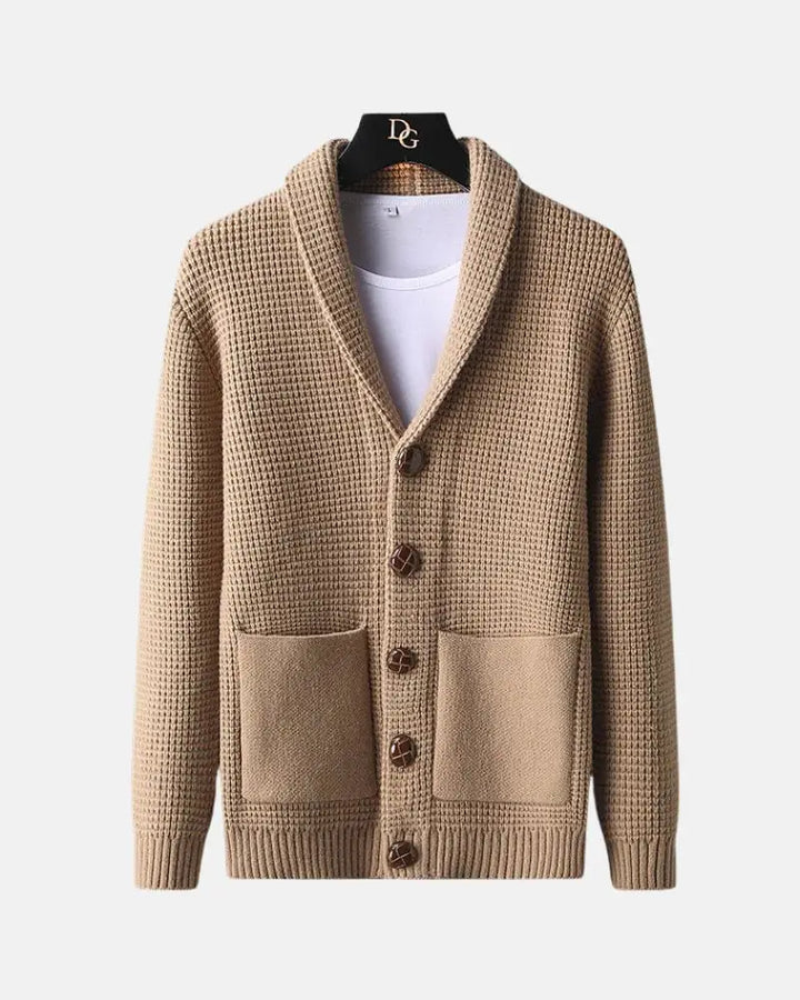 Wayne | Lapel Button Cardigan Sweater