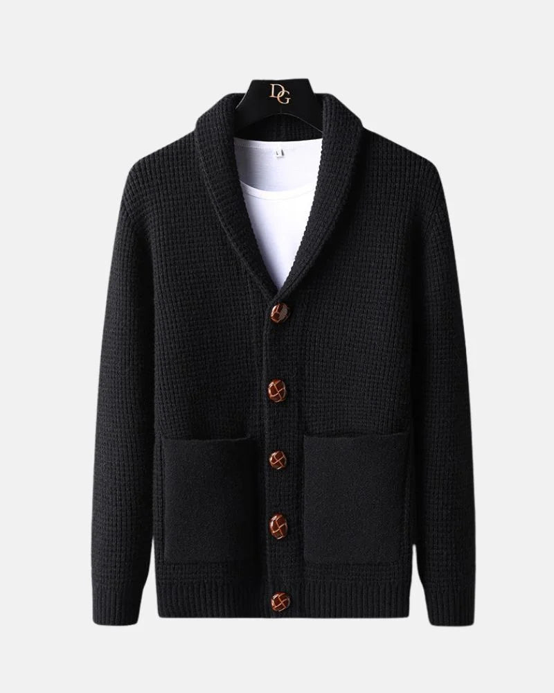 Wayne | Lapel Button Cardigan Sweater