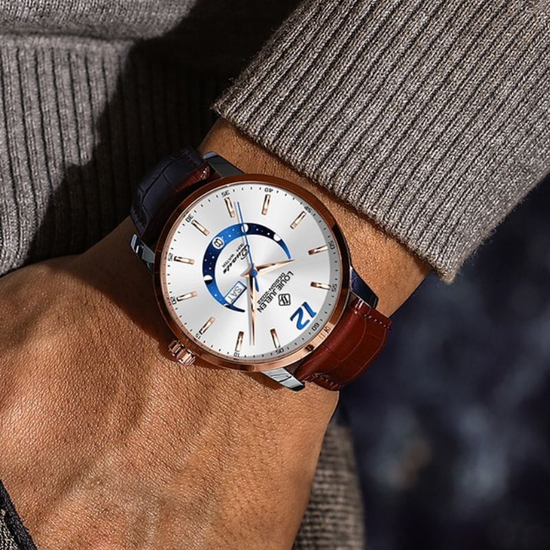 Elegant Lunar Phase Timepiece