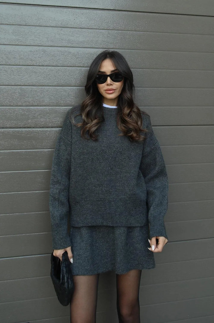 Daisy | Knitted Skirt Suit Set