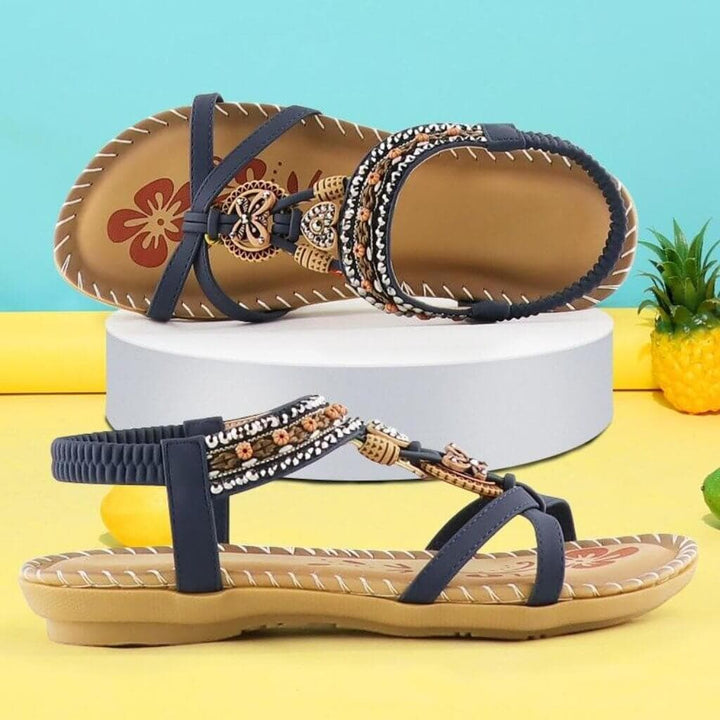 Amara | Sandals with Elastic Band & Soft Platform