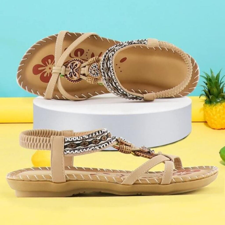 Amara | Sandals with Elastic Band & Soft Platform