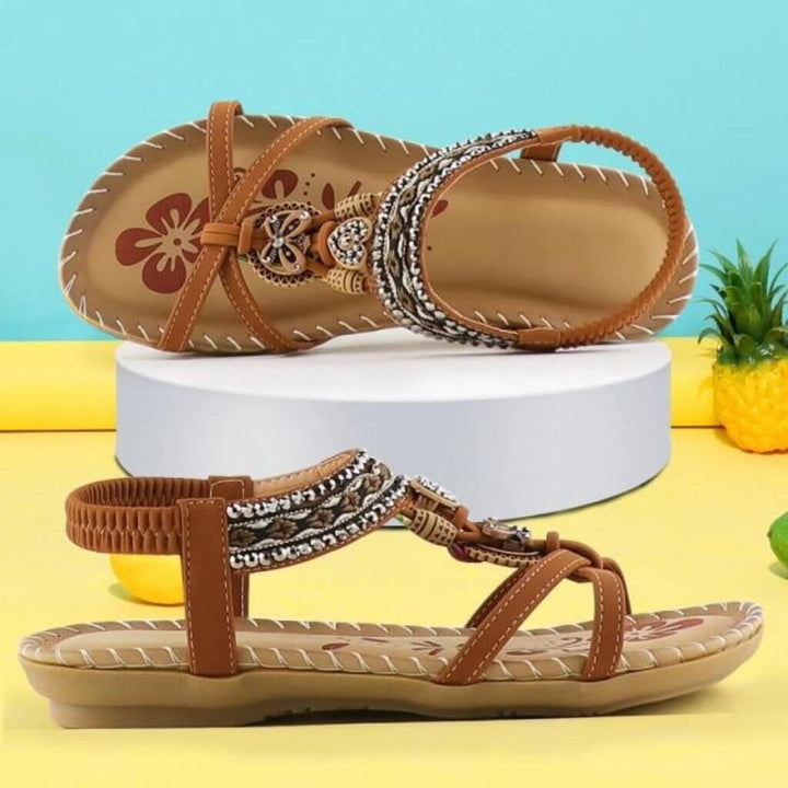 Amara | Sandals with Elastic Band & Soft Platform