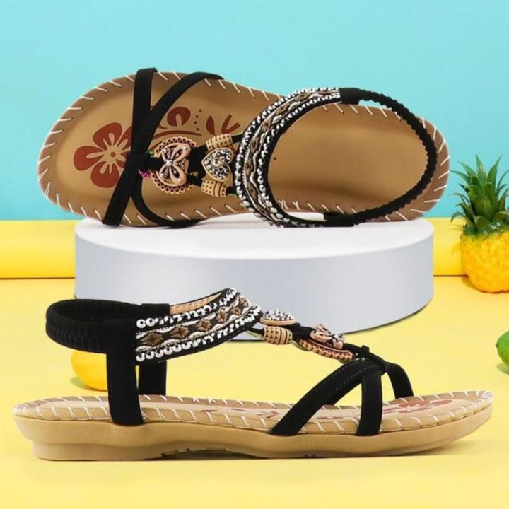Amara | Sandals with Elastic Band & Soft Platform