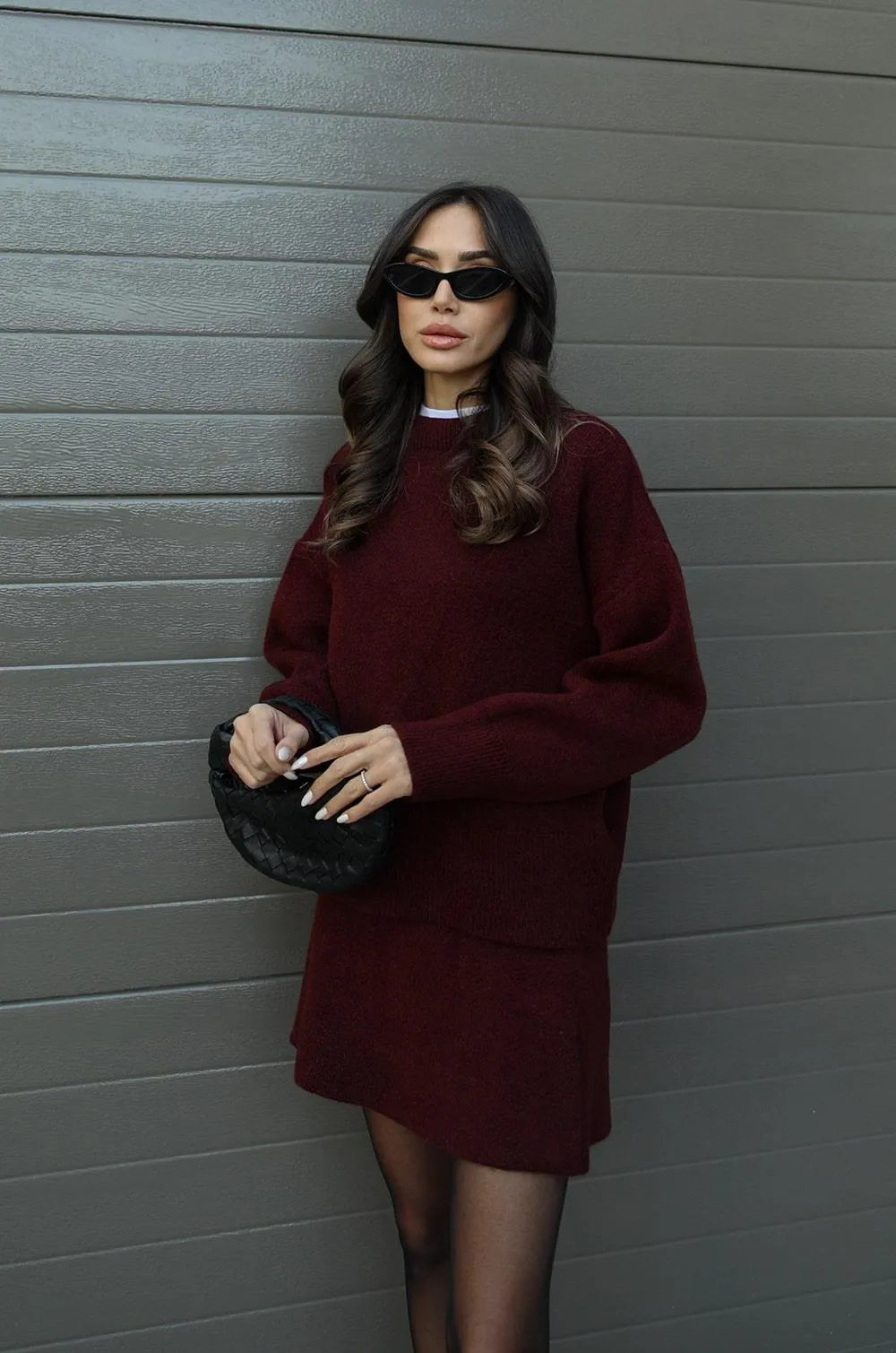 Daisy | Knitted Skirt Suit Set