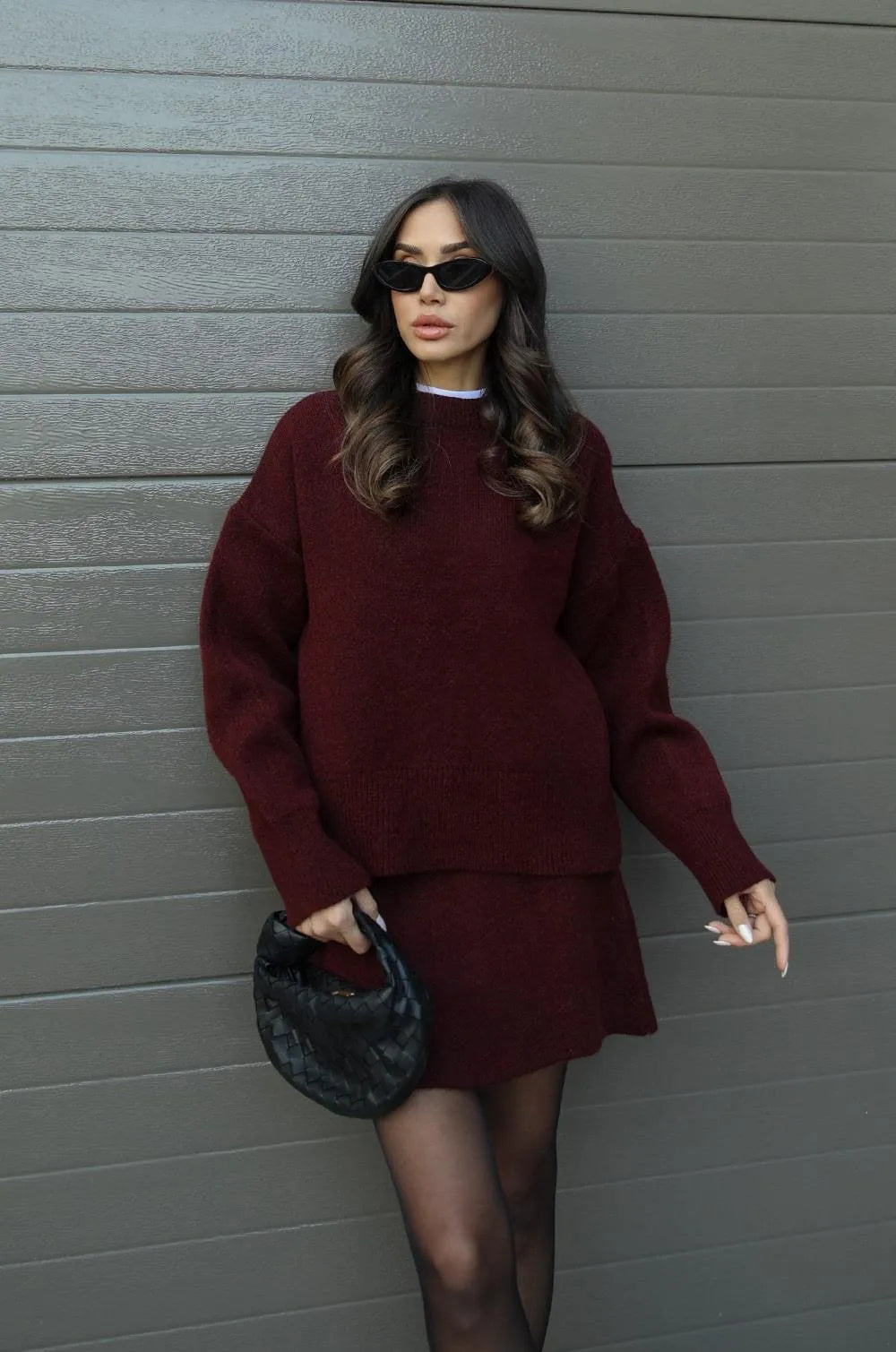 Daisy | Knitted Skirt Suit Set