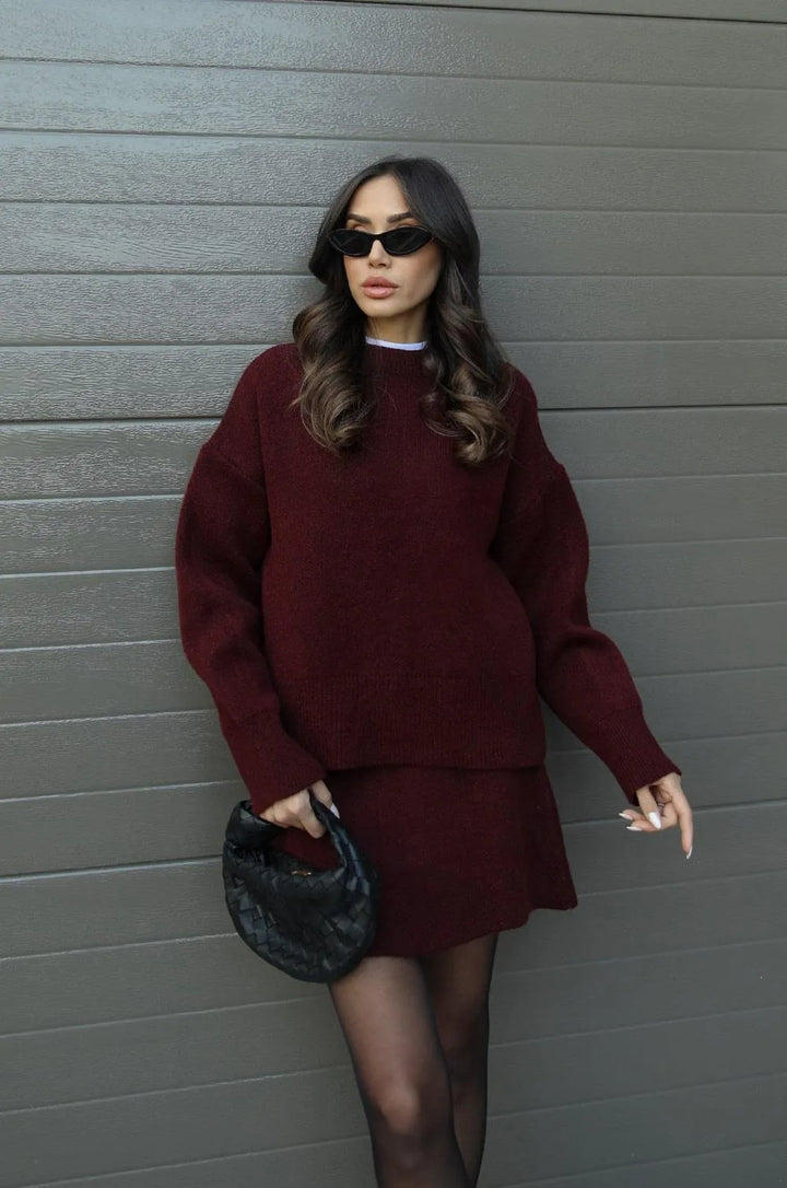 Daisy | Knitted Skirt Suit Set