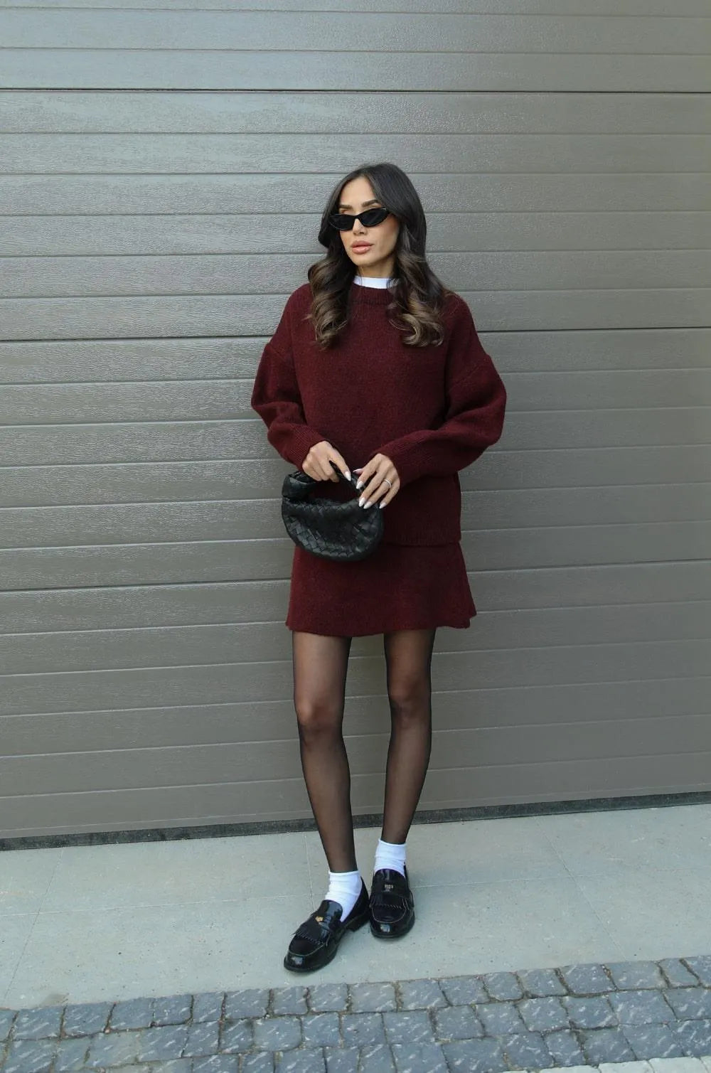 Daisy | Knitted Skirt Suit Set